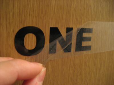 ③ 転写シートを剥がす